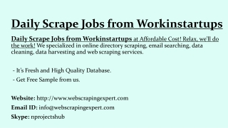Daily Scrape Jobs from Workinstartups