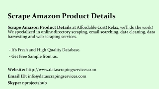 Scrape Amazon Product Details