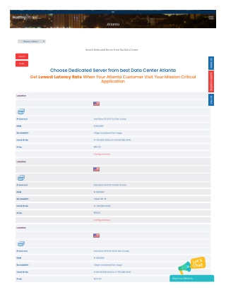 Dedicated Server in Atlanta