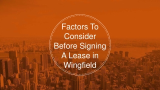 Important Factors to consider before signing a commercial lease