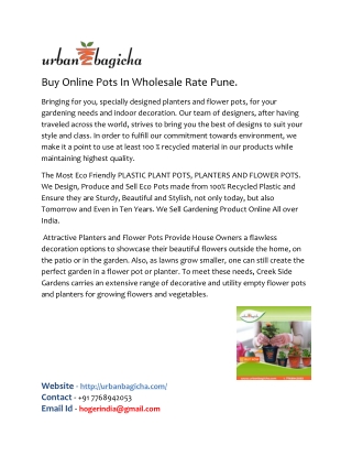 Buy Online Wholesale Pots In Pune