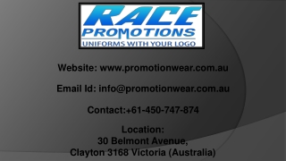 Get the best Promotional Clothing  in Australia