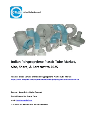 Indian Polypropylene Plastic Tube Market, Size, Share, & Forecast to 2025