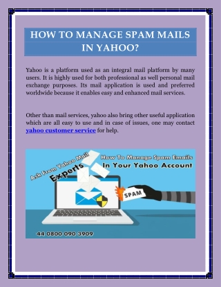 How to manage yahoo mails