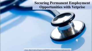 Securing Permanent Employment Opportunities with Vetprise