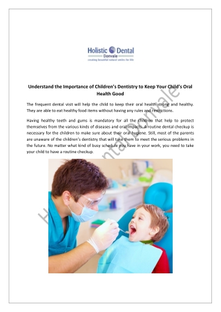 Get Top Children’s Dentistry Melbourne