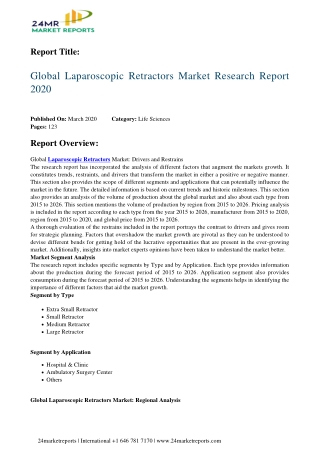 Laparoscopic Retractors Market Research Report 2020