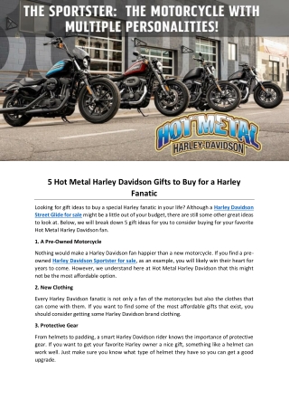 5 Hot Metal Harley Davidson Gifts to Buy for a Harley Fanatic