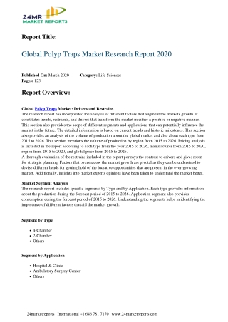Polyp Traps Market Research Report 2020