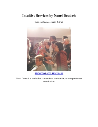 Intuitive Services by Nanci Deutsch