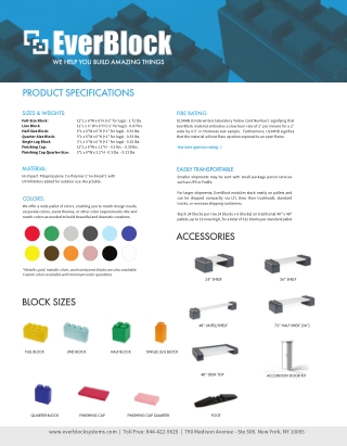 EverBlock Systems Specification Sheet