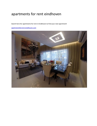 apartments for rent eindhoven