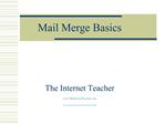 Mail Merge Basics The Internet Teacher TheInternetTeacher