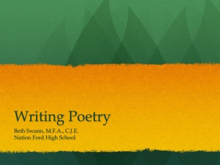 Writing Poetry