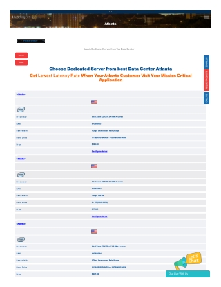 Dedicated Server in Atlanta