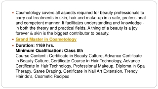 Institute of Cosmetology, Cosmetology Artist School, Cosmetology Learning