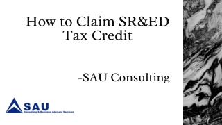 How to Claim SR&ED Tax Credit - SAU Consulting