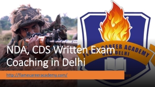 NDA, CDS Written Exam Coaching in Delhi