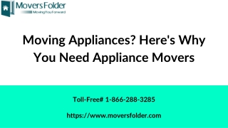 Moving Appliances? Here's Why You Need Appliance Movers