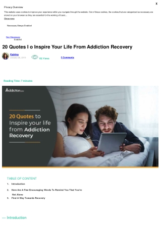 20 Quotes to Inspire your life from Addiction Recovery