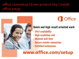 office.com/setup | Enter product key | Install office setup