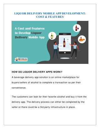 Liquor Delivery Mobile App Development: Cost & Features