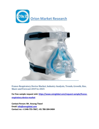 France Respiratory Device Market Trends, Share, Industry Size, Growth, Opportunities and Forecast 2019 to 2025