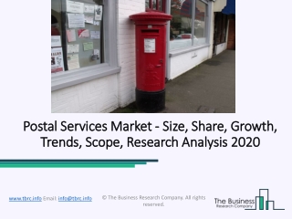 Postal Services Market By Recent Trends, Growth Analysis 2020