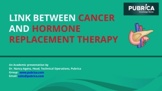 Link between Cancer and Hormone replacement therapy – Pubrica