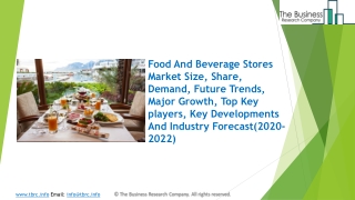 Food And Beverage Stores Market, Industry Trends, Revenue Growth, Key Players Till 2022