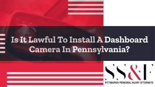 Is It Lawful To Install A Dashboard Camera In Pennsylvania?