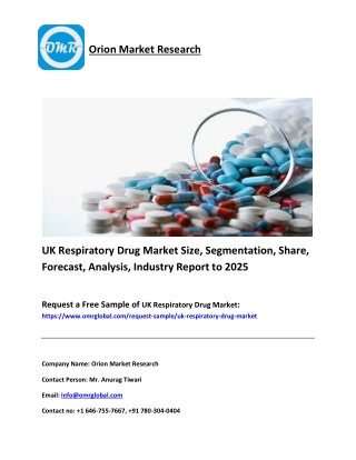 UK Respiratory Drug Market Trends, Size, Competitive Analysis and Forecast - 2019-2025