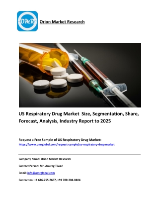 US Respiratory Drug Market  Size, Segmentation, Share, Forecast, Analysis, Industry Report to 2025