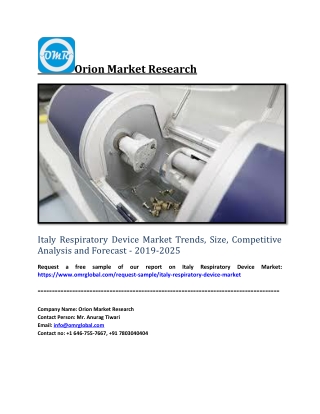 Italy Respiratory Device Market Size, Share, Trends & Forecast 2019-2025