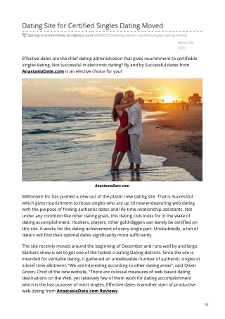 Dating Site for Certified