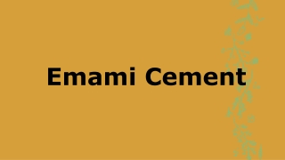 Which is the best cement for roof? - Emami Cement