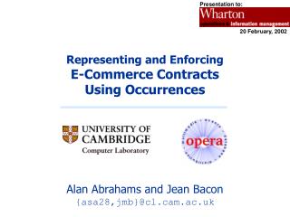 Representing and Enforcing E-Commerce Contracts Using Occurrences