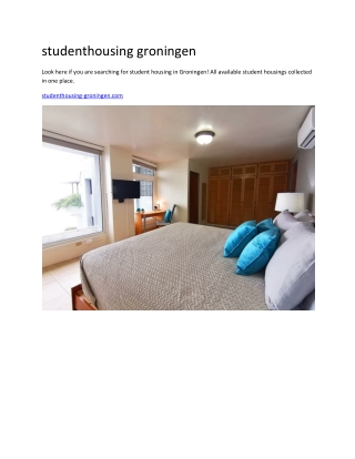 studenthousing groningen