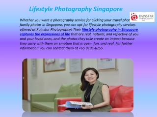 Lifestyle Photography Singapore