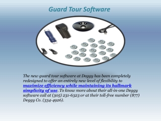 Guard Tour Software