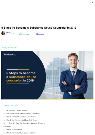 5 Steps to Become a Substance Abuse Counselor in 2019