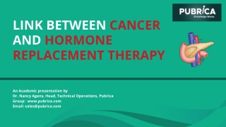 Link between Cancer and Hormone replacement therapy – Pubrica