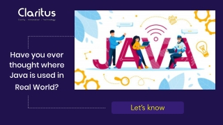 Have You Ever Thought Where Java Is Used in Real World - Let's Know