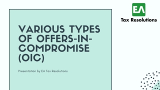 Types Of Offers-In-Compromise