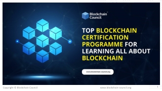 Top Blockchain Certification Programme For Learning All About Blockchain