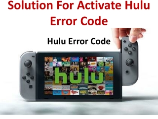 Solution for activate Hulu error code