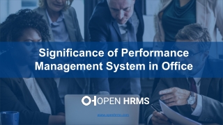 Significance of Performance Management System in Office