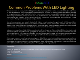 Common Problems With LED Lighting