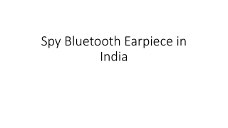 Spy Bluetooth Earpiece in India