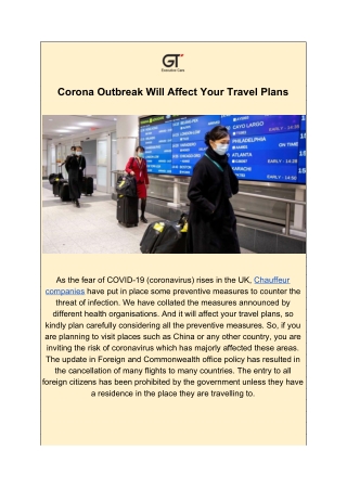 Corona Outbreak - Preventive Measures
